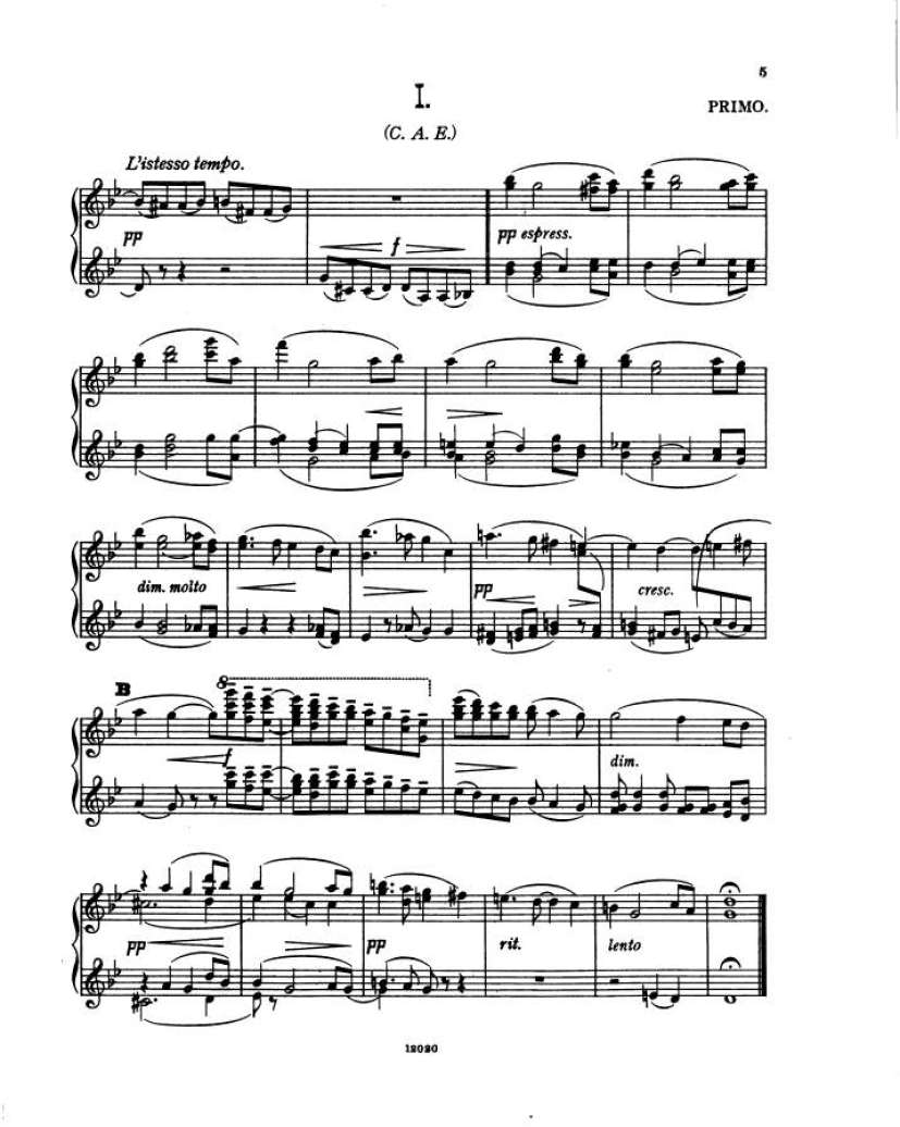 谜的变奏曲 Enigma Variations Op.36 Elgar,4钢琴谱