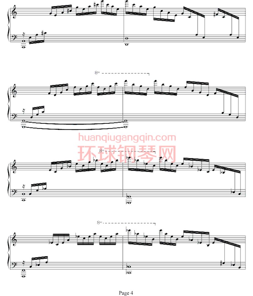 练习曲Op.10 No.1钢琴谱