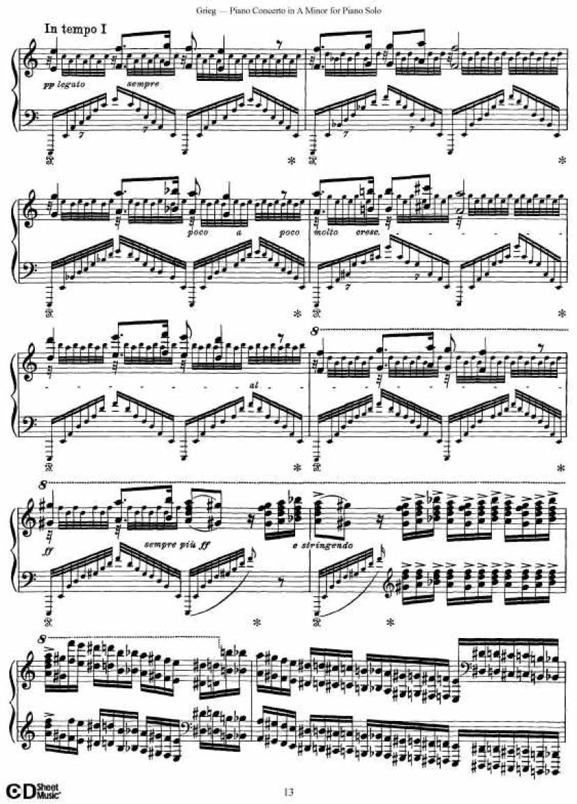 Grieg_Piano_Concerto_solo钢琴谱