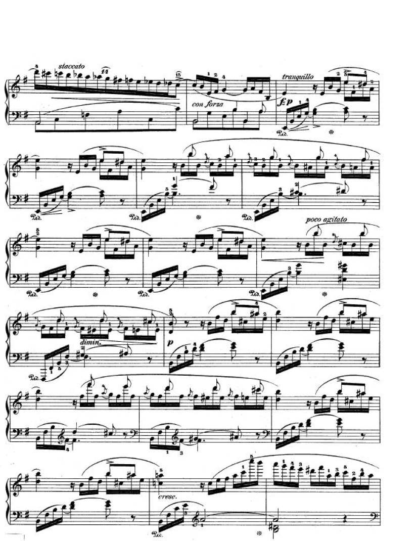 e小调第一钢琴协奏曲 Op.11 Piano Concerto No.1 in e Minor Op.11钢琴谱