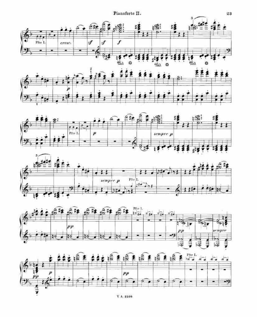 A大调第七交响曲 Symphony No.7 in A Major Op.92钢琴谱