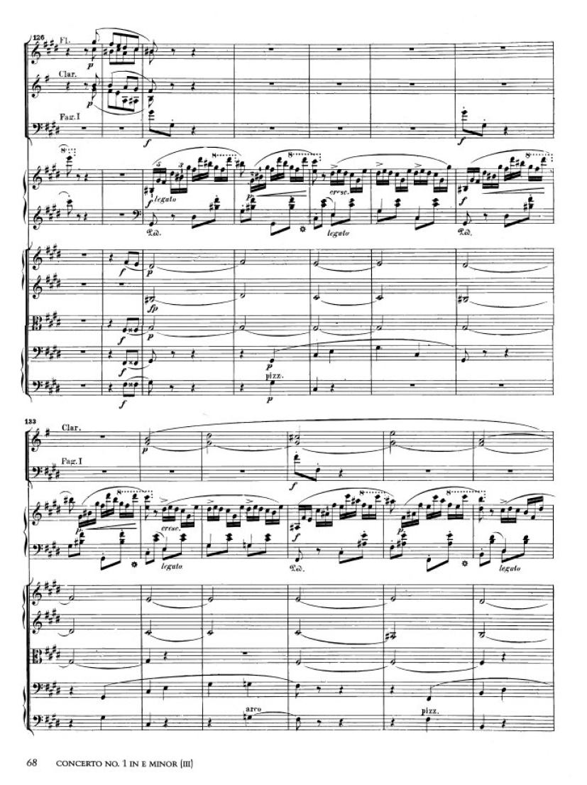 e小调第一钢琴协奏曲 Op.11 Piano Concerto No.1 in e Minor Op.11钢琴谱