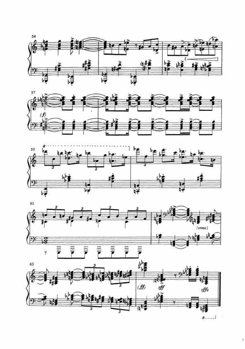 Skalkottas Nikolaos,32 pieces for piano no XXV Ragtime钢琴谱