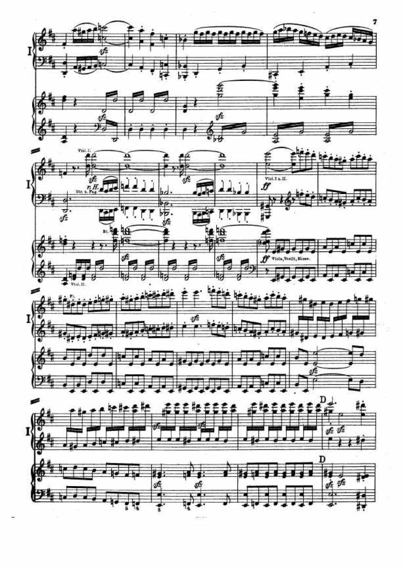 D大调第二交响曲 Symphony No.2 in D Major Op.36钢琴谱