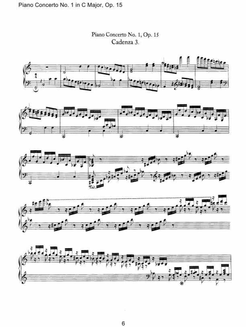 Cadenzas to Beethoven s Piano Concerto No[1].1 Op.15 华彩段（原版、戈多夫斯基、肯普夫版）钢琴谱