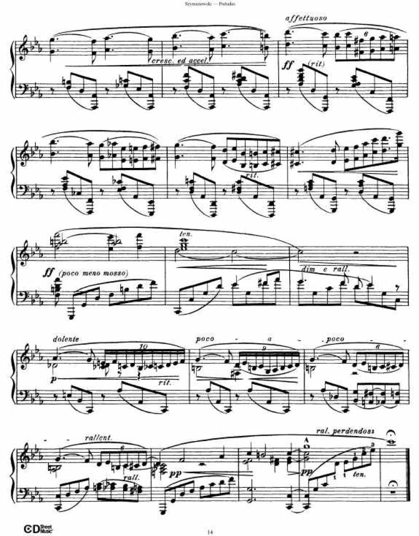 szymanowski 1钢琴谱