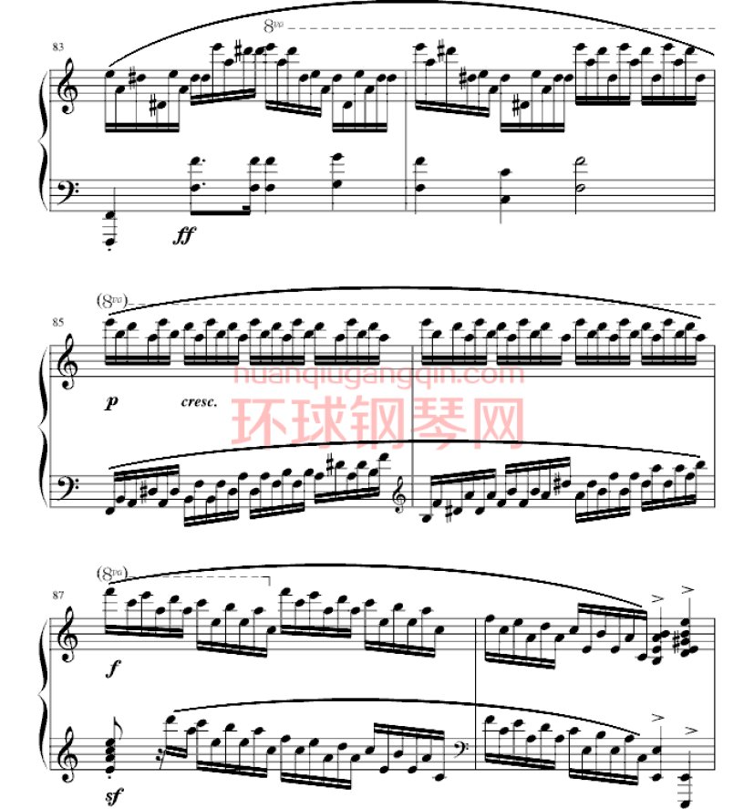 练习曲Op.25 No.11钢琴谱