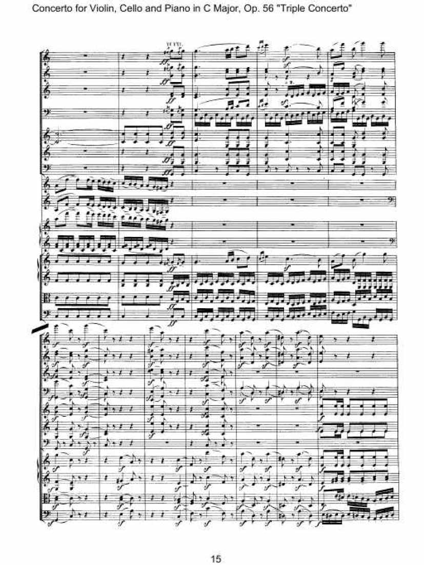 C大调三重协奏曲 Triple Concerto in C Major Op.56钢琴谱