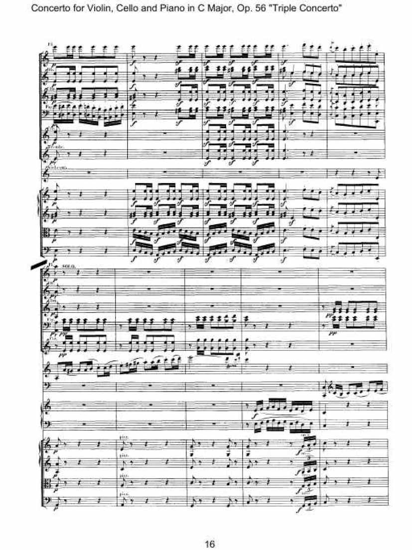 C大调三重协奏曲 Triple Concerto in C Major Op.56钢琴谱