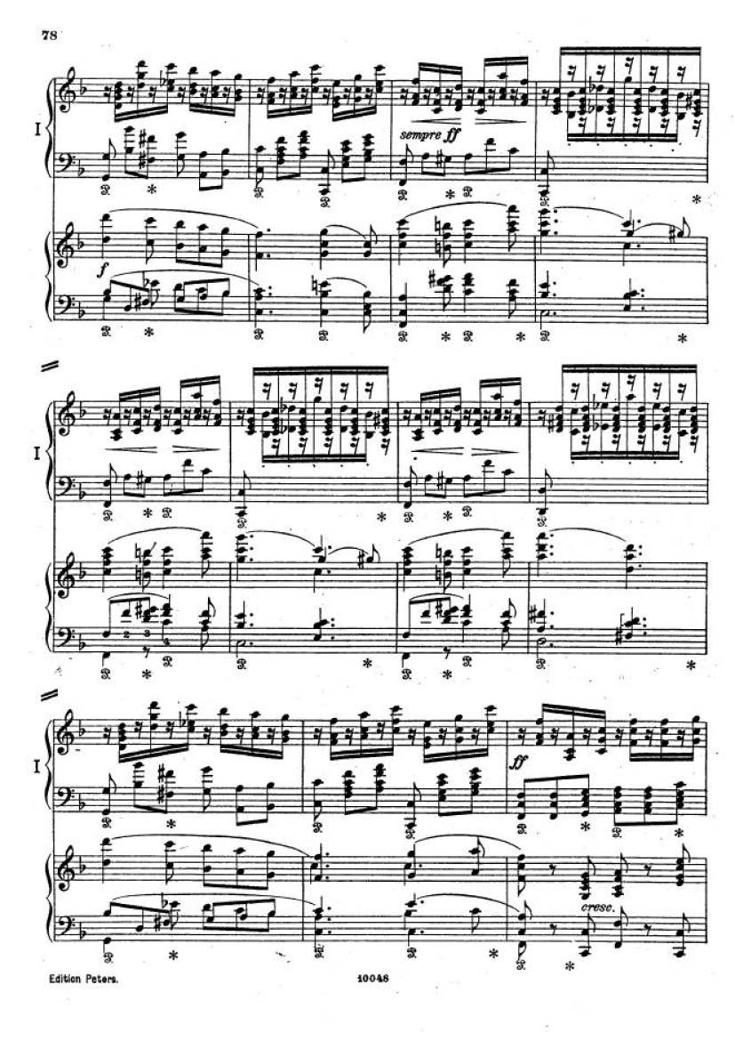 f小调钢琴协奏曲 Piano Concerto in f Minor Op.16钢琴谱