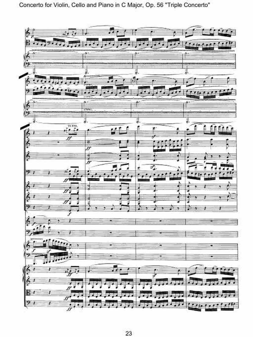 C大调三重协奏曲 Triple Concerto in C Major Op.56钢琴谱