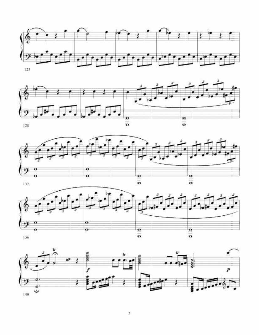 C大调钢琴奏鸣曲 Piano Sonata in C Major Op.7钢琴谱