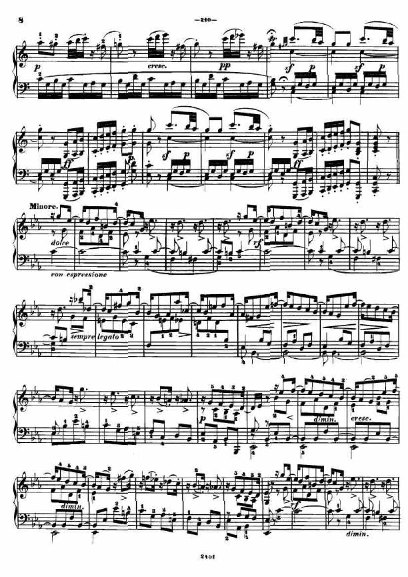 C大调钢琴奏鸣曲 Piano Sonata in C Major Op.9钢琴谱