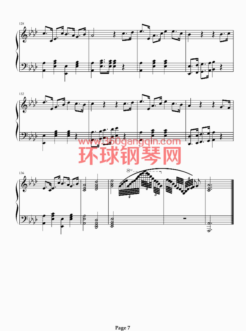 甜蜜奏鸣曲（三连音附指法）钢琴谱