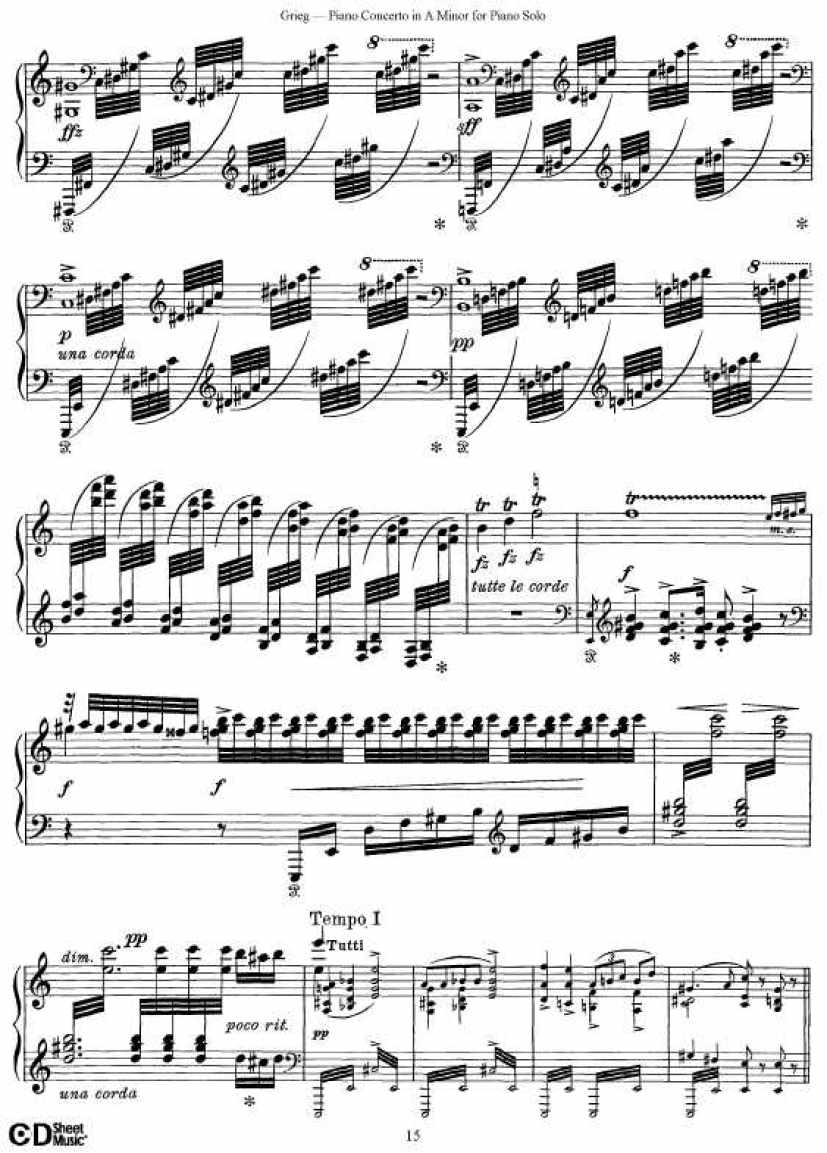 Grieg_Piano_Concerto_solo钢琴谱