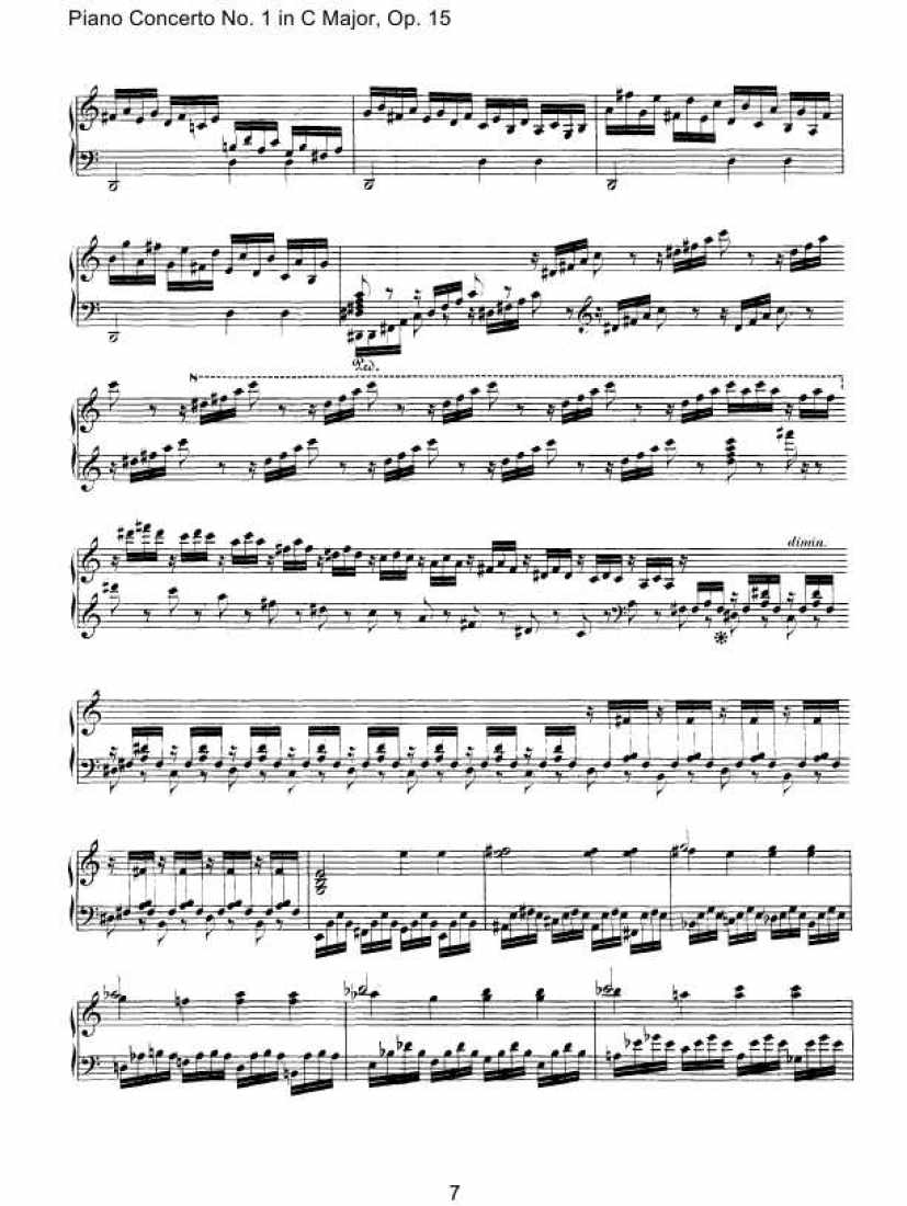 Cadenzas to Beethoven s Piano Concerto No[1].1 Op.15 华彩段（原版、戈多夫斯基、肯普夫版）钢琴谱