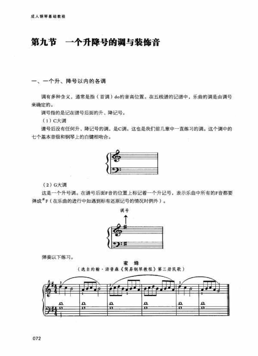 【高清】成人钢琴基础教程钢琴谱