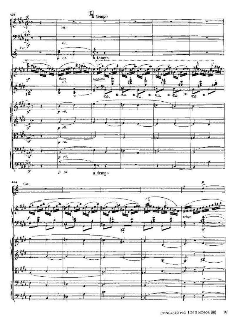 e小调第一钢琴协奏曲 Op.11 Piano Concerto No.1 in e Minor Op.11钢琴谱