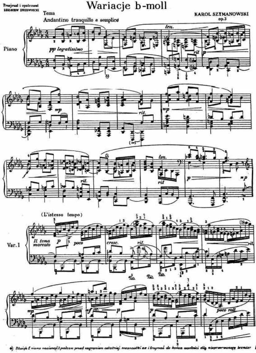 szymanowski 3钢琴谱