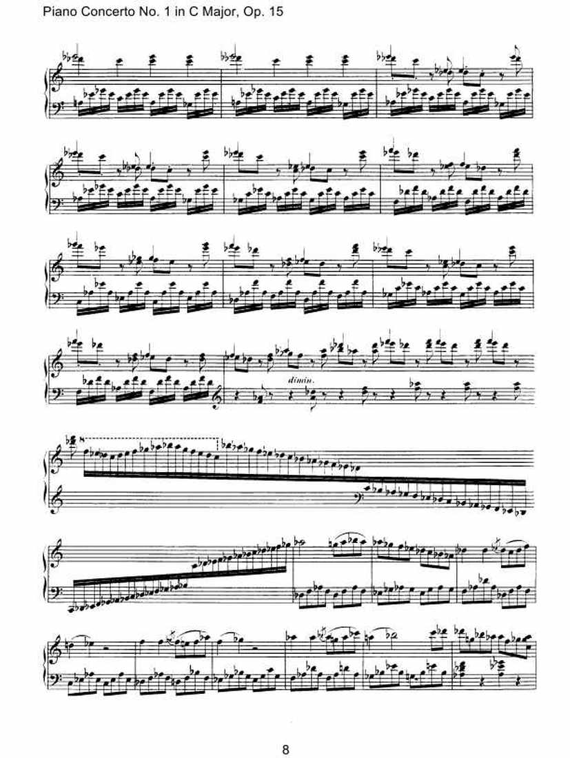 Cadenzas to Beethoven s Piano Concerto No[1].1 Op.15 华彩段（原版、戈多夫斯基、肯普夫版）钢琴谱