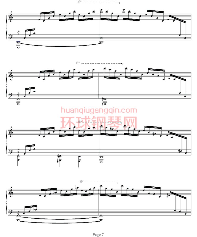 练习曲Op.10 No.1钢琴谱