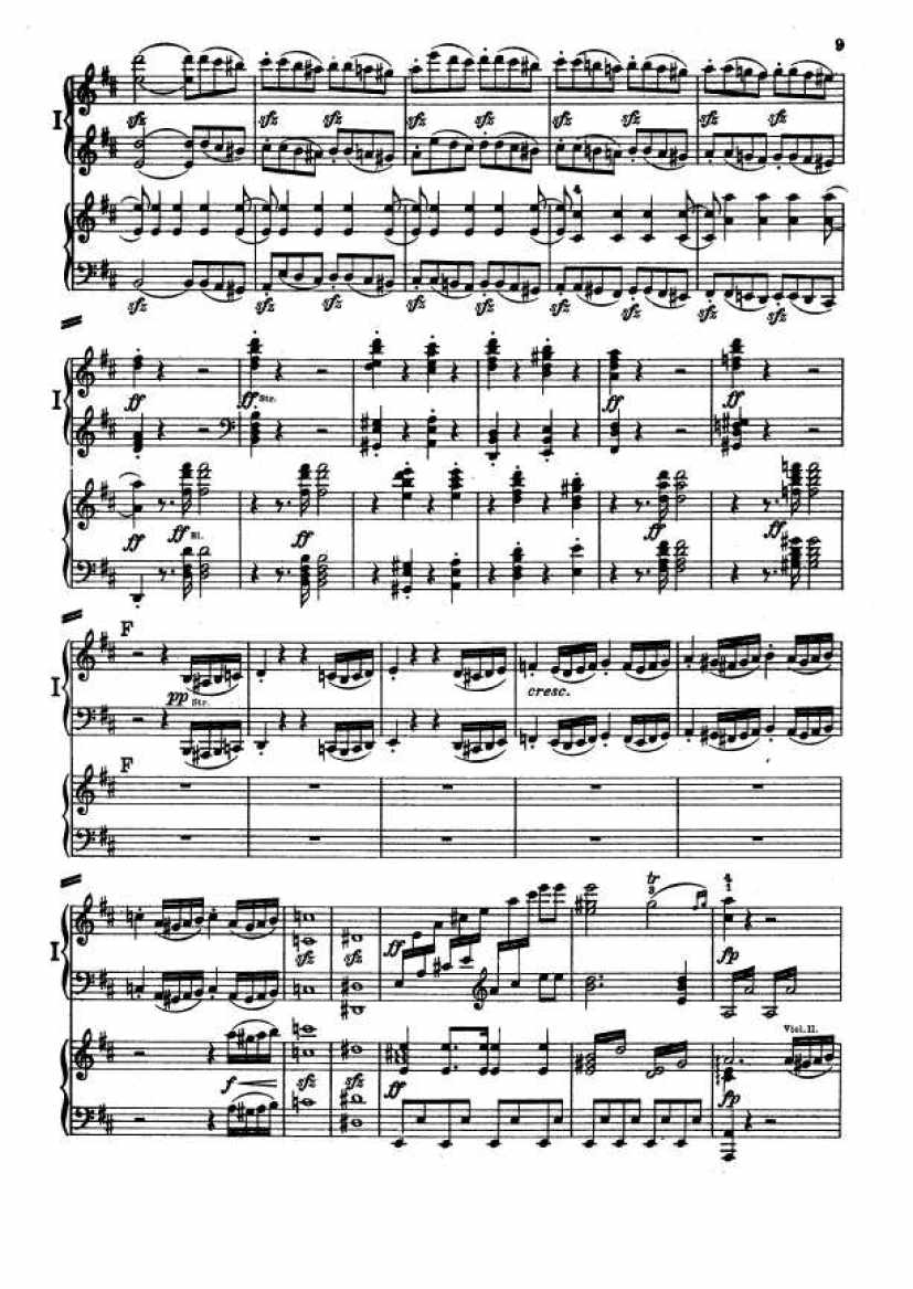 D大调第二交响曲 Symphony No.2 in D Major Op.36钢琴谱