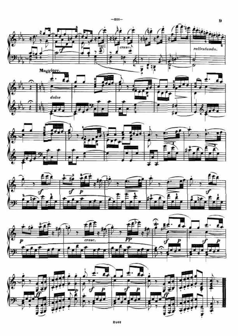 C大调钢琴奏鸣曲 Piano Sonata in C Major Op.9钢琴谱