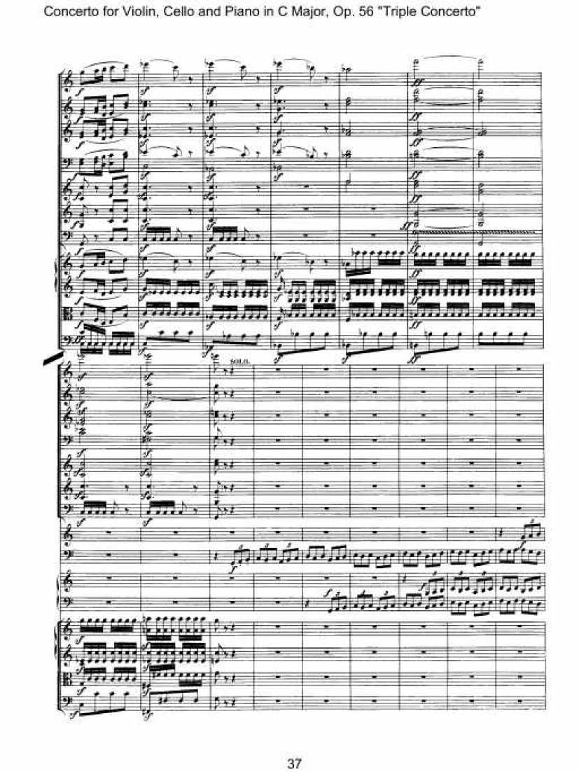 C大调三重协奏曲 Triple Concerto in C Major Op.56钢琴谱