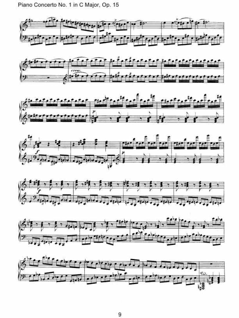 Cadenzas to Beethoven s Piano Concerto No[1].1 Op.15 华彩段（原版、戈多夫斯基、肯普夫版）钢琴谱