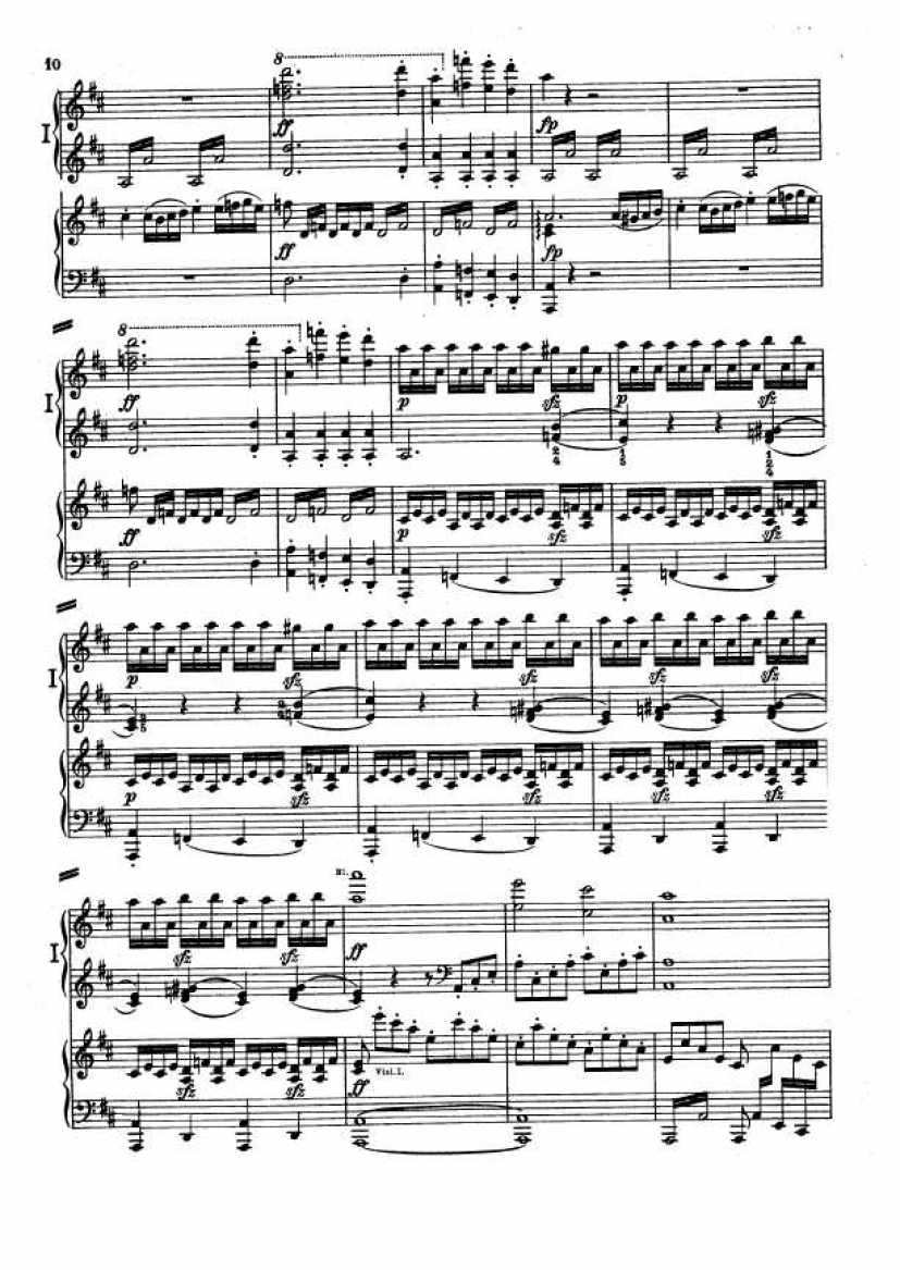 D大调第二交响曲 Symphony No.2 in D Major Op.36钢琴谱