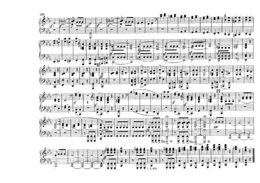 c小调第五交响曲“命运” Scharwenka Symphony No.5 in c Minor Op.67钢琴谱