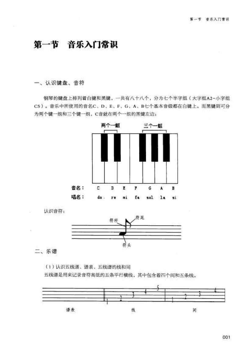 【高清】成人钢琴基础教程钢琴谱