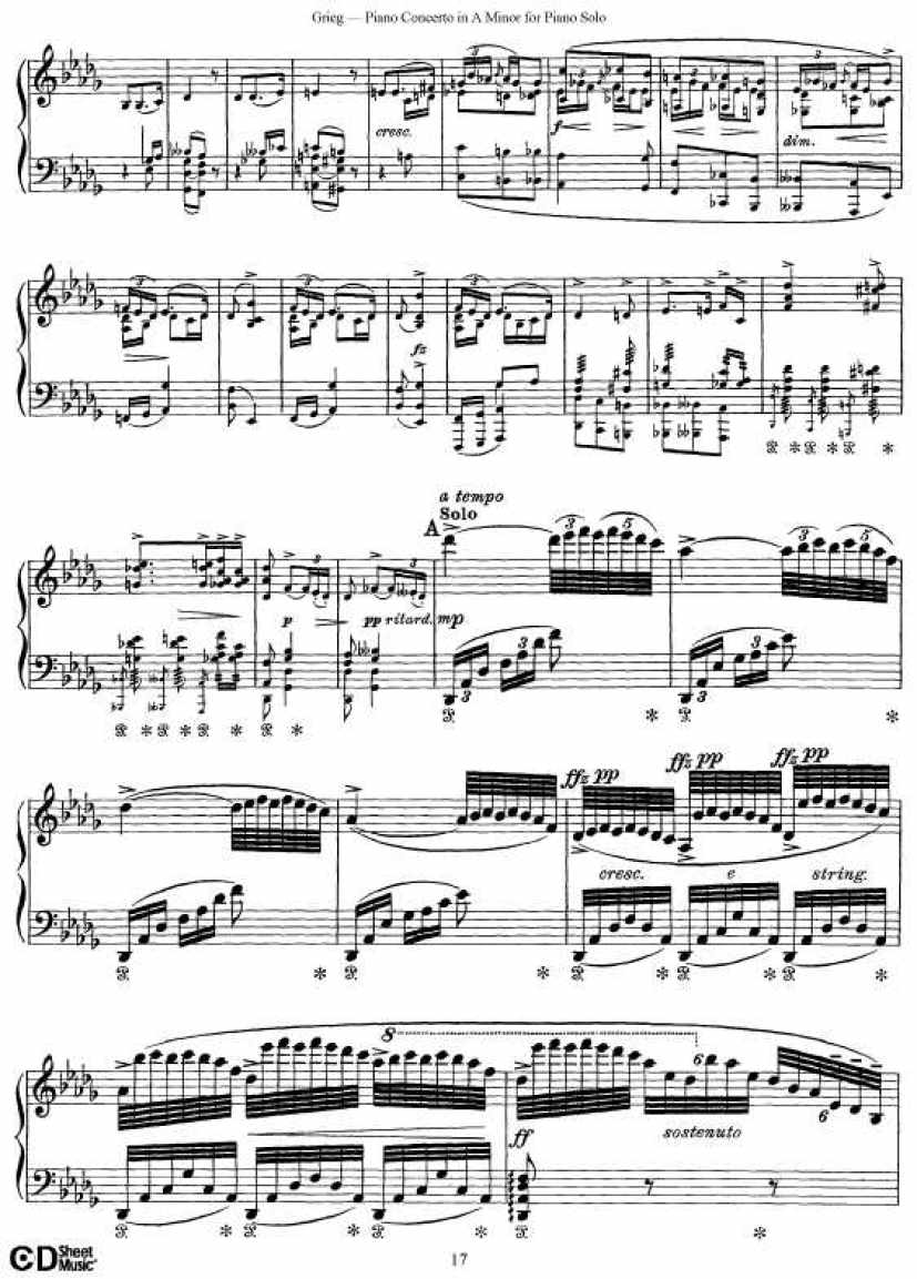 Grieg_Piano_Concerto_solo钢琴谱