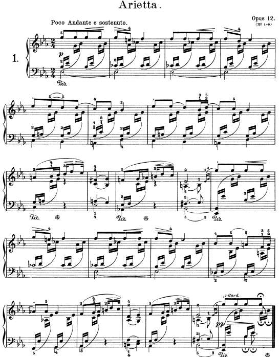 Lyric Pieces, Op.12, No.1钢琴谱