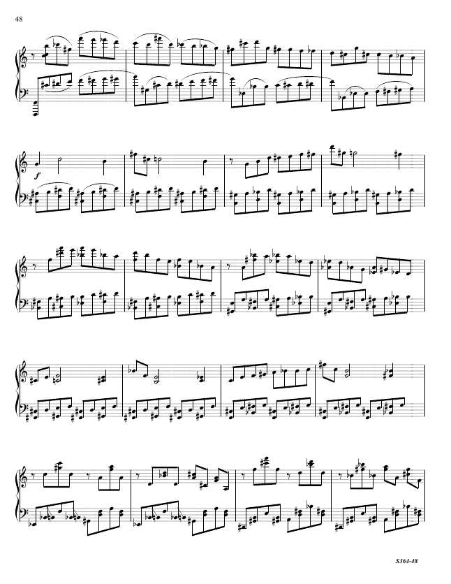 第八钢琴奏鸣曲 Piano Sonata No.8 S.364a Ornstein, Leo 里奥·奥恩斯坦钢琴谱