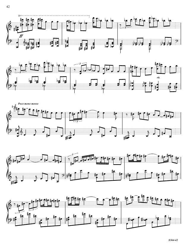 第八钢琴奏鸣曲 Piano Sonata No.8 S.364a Ornstein, Leo 里奥·奥恩斯坦钢琴谱