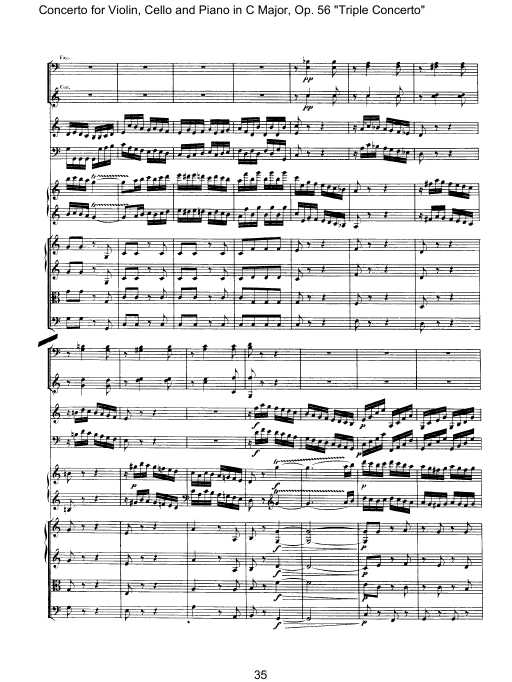 C大调三重协奏曲 Triple Concerto in C Major Op.56钢琴谱