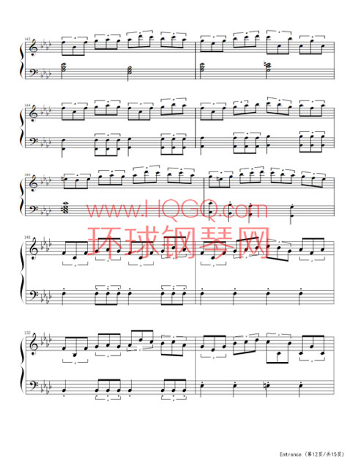 Entrance钢琴谱