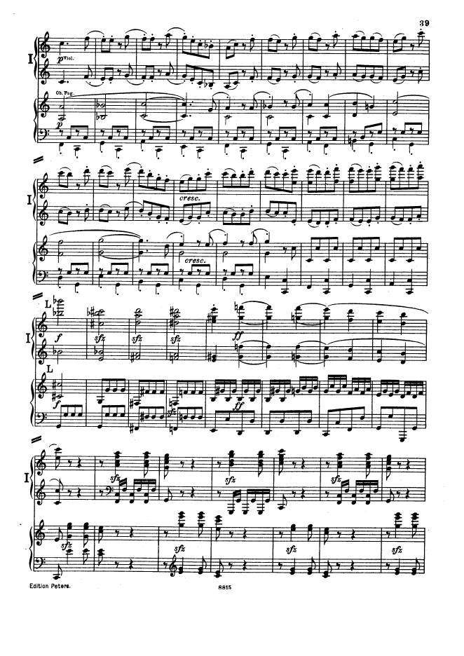 C大调第一交响曲 Symphony No.1 in C Major Op.21钢琴谱