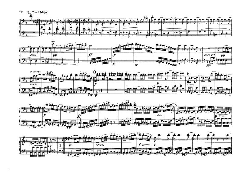 F大调第七弦乐四重奏 String Quartet No.7 in F Major Op.59钢琴谱