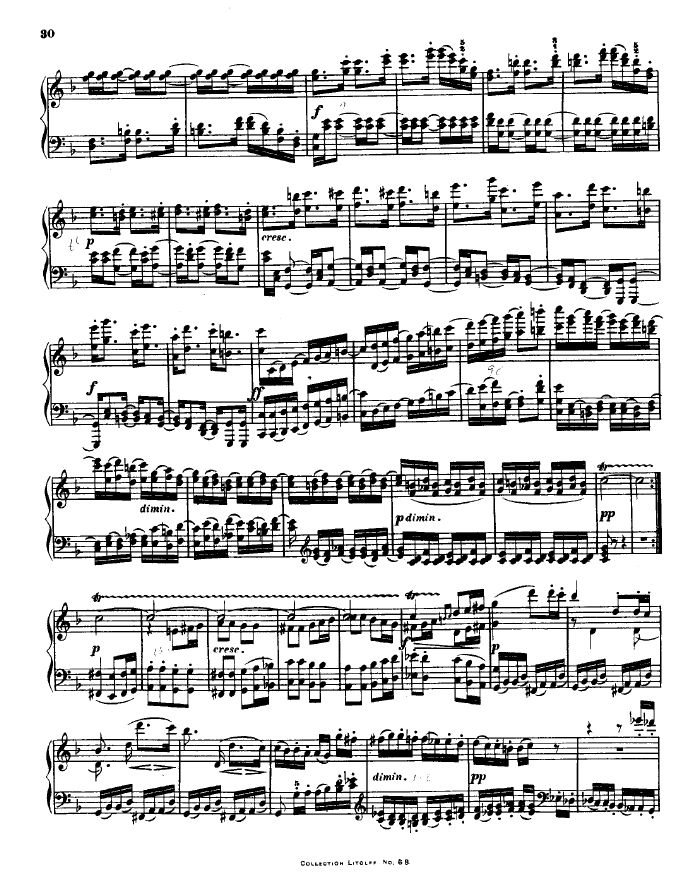 F大调第七弦乐四重奏 String Quartet No.7 in F Major Op.59钢琴谱