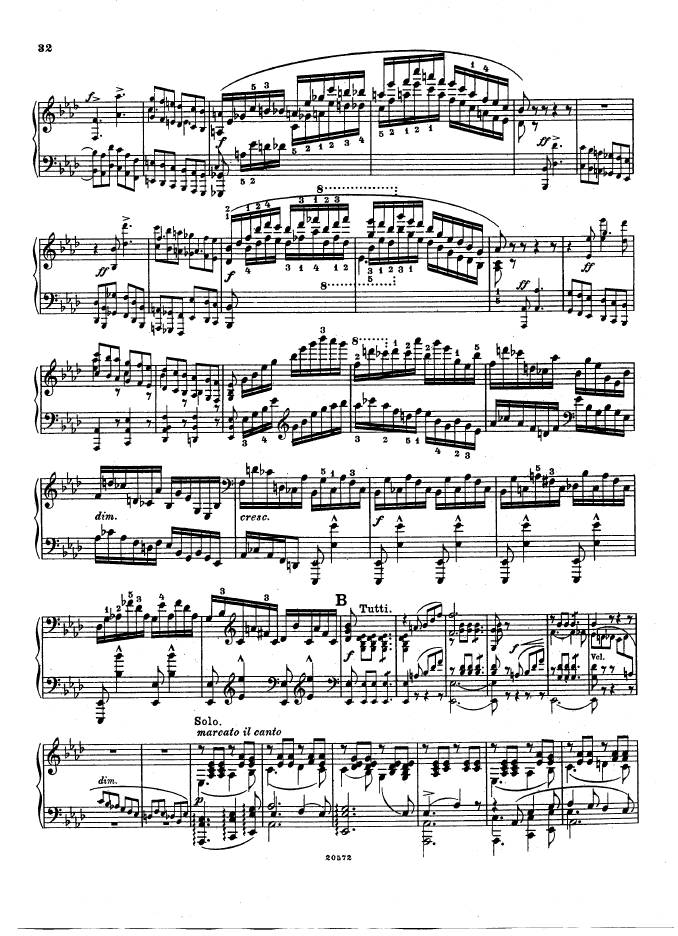 f小调钢琴协奏曲 Piano Concerto in f Minor Op.16钢琴谱