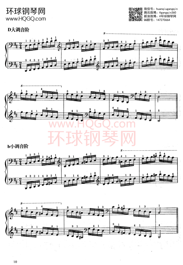 A1 音阶、琶音钢琴谱