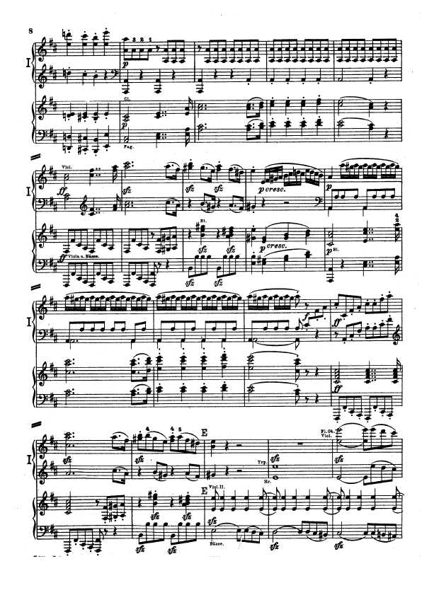 D大调第二交响曲 Symphony No.2 in D Major Op.36钢琴谱