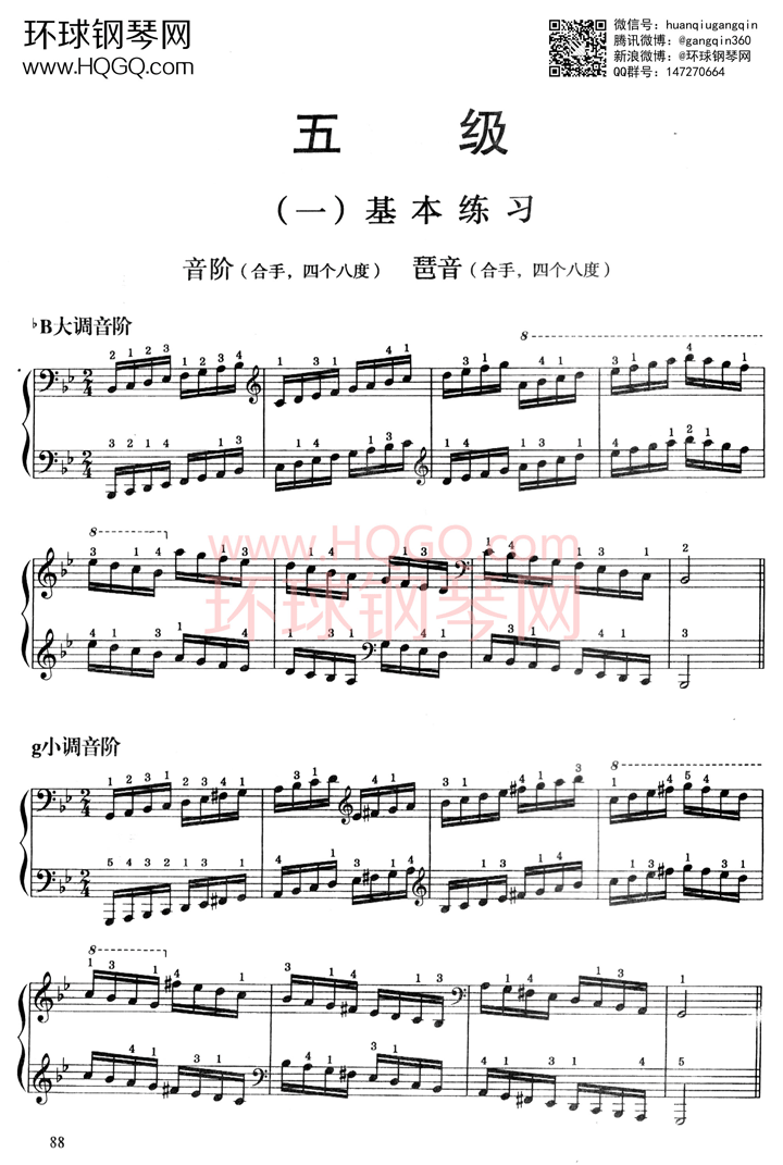 A1 音阶、琶音钢琴谱