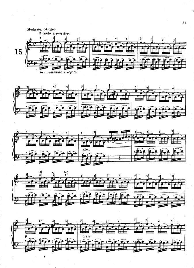 手指技巧练习 School of Mechanism Op.120钢琴谱