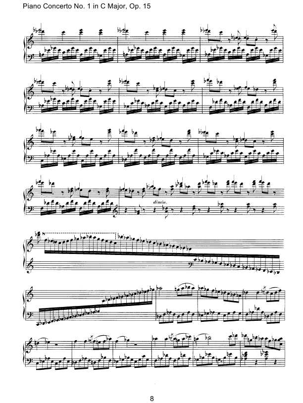 Cadenzas to Beethoven s Piano Concerto No[1].1 Op.15 华彩段钢琴谱