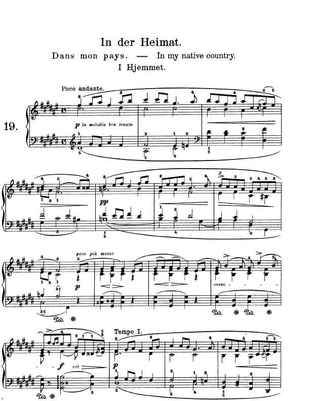 Lyric Pieces, Op.43, No.5钢琴谱