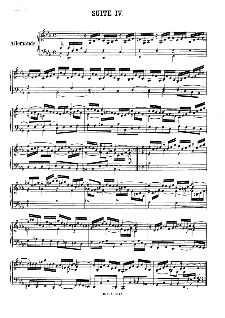 法国组曲 French Suites BWV 812钢琴谱