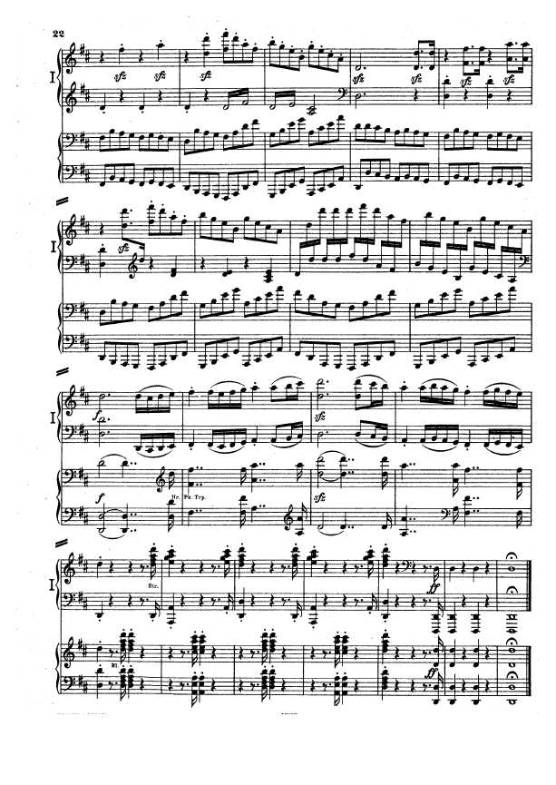 D大调第二交响曲 Symphony No.2 in D Major Op.36钢琴谱